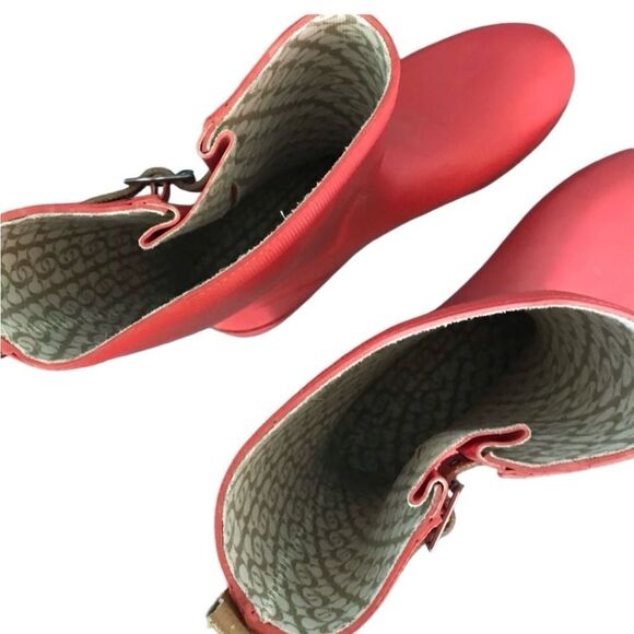 Chooka Tulip Red Women's Waterproof Durable Mid Height RAIN Boots Size 6 - Picture 3 of 8